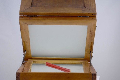 Wooden desk drawer and negative tinkering with original pencils