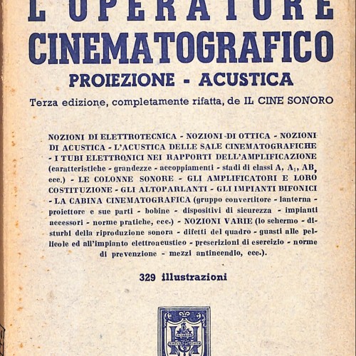 Libro: Guida pratica per l’operatore cinematografico: proiezione