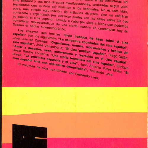 Libro: trabajos de base sobre el cine español,