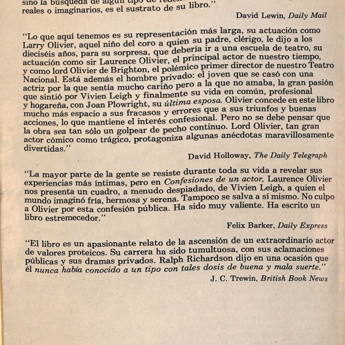 Libro: Confesiones de un actor