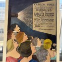 Acrílico original cartel    Curzon Hall – Edison’s Life Size Animated Pictures