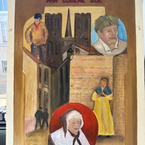 Acrílico  original cartel   Les Mystères de Paris – Par Eugène Sue