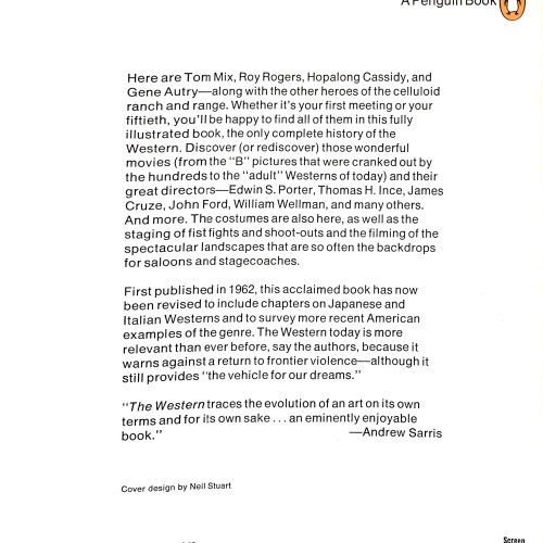 Libro: The Western: From Silents to the Seventies