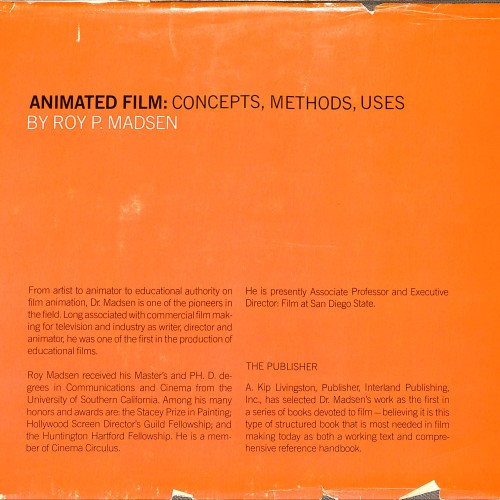 Libro: Animated Film: Concepts, Methods, Uses