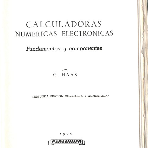 Libro: Calculadoras Numéricas Electrónicas. Fundamentos y componentes