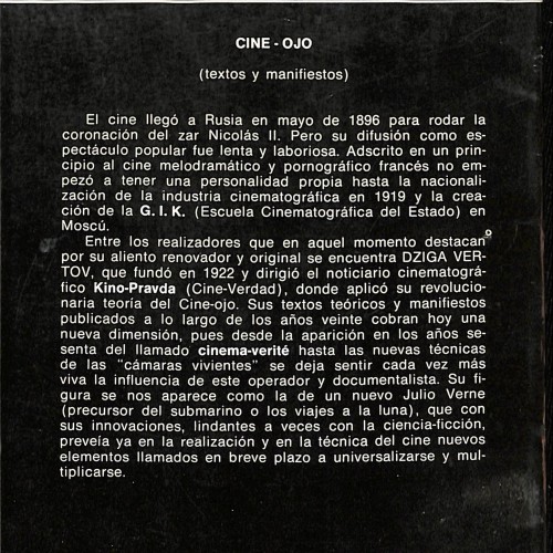 Libro:  El Cine-Ojo