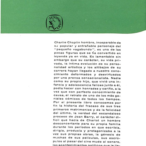 Libro:  Mi padre Charlie Chaplin
