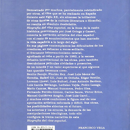 Libro:  Biografía del cine español