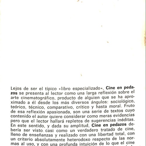 Libro: Cine en pedazos