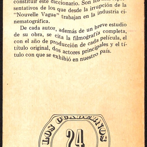 Libro: Diccionario de nuevos directores franceses