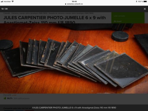 Camara Photo-Jumelle Carpentier Jules 6x9 Zeiss 1890