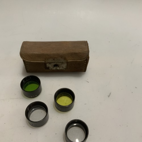 Uego de filtros Leitz Wetzlar (Leica) con estuche de cuero