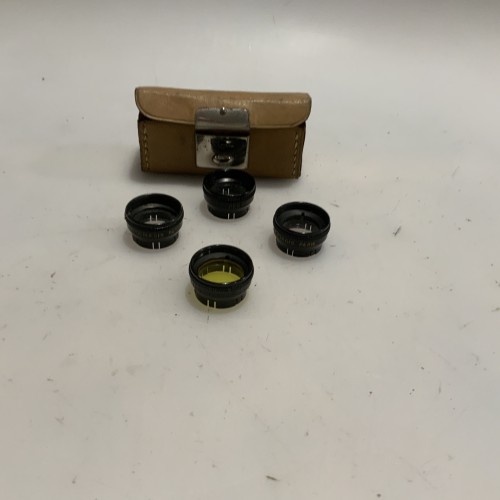 Juego de filtros Hermagis-Ortho Pathé con estuche de cuero original