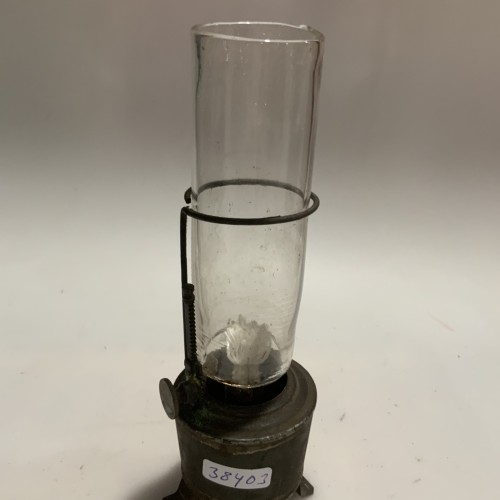 Lámpara de alcohol o de espíritu para empalmar película cinematográfica