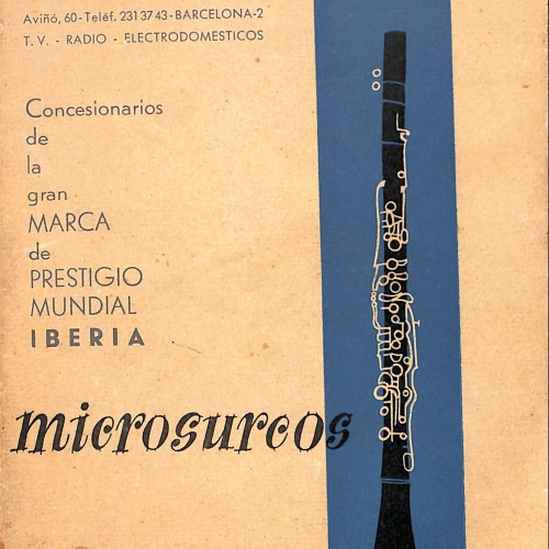 Folleto comercial “Microsurcos – J.E.M., concesionarios de Iberia”., J.E.M. (José Esclasans), concesionarios de la marca Iberia.