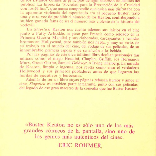 Libro: Las memorias de Buster Keaton — Slapstick