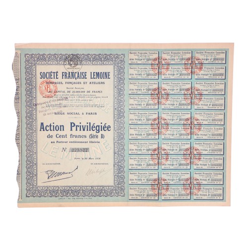Acciones Societe Française Lemoine