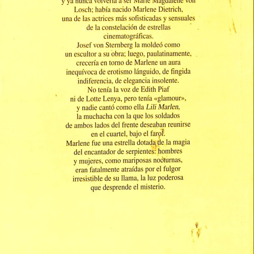 Libro Marlene Dietrich: El ángel azul de Donald Spoto.