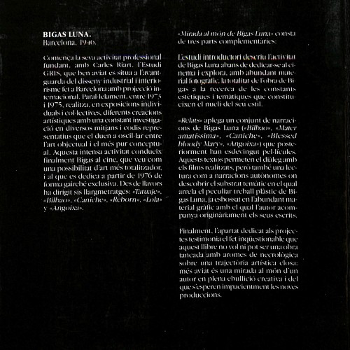 Libro Mirada al Món de Bigas Luna