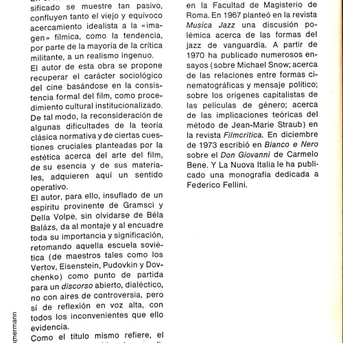 Libro: Cine, forma y método