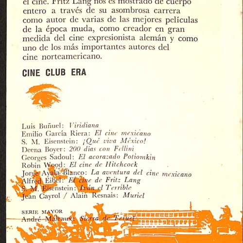 Libro El cine de Fritz Lang
