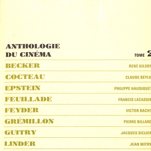 Libro Anthologie du Cinéma – Tome 2