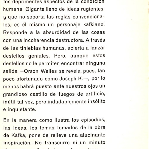 Libro El Proceso (adaptación cinematográfica de The Trial)