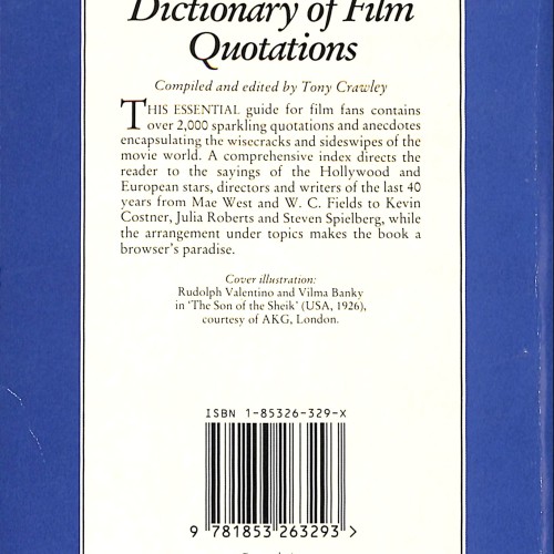 Libro: The Wordsworth Dictionary of Film Quotations