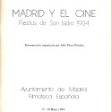 Libro: Madrid y el Cine. Fiestas de San Isidro 1984