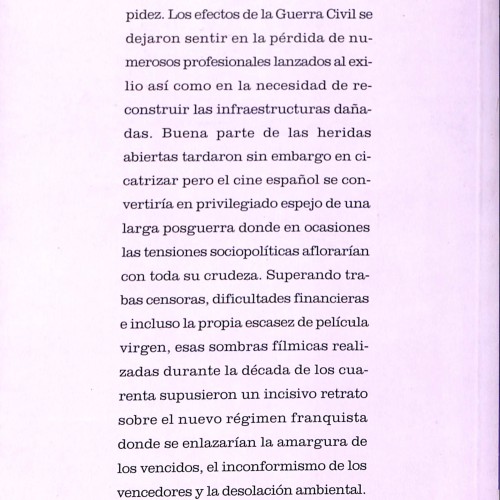 Libro;  La herida de las sombras. El cine español en los años 40