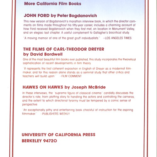 Libro; John Ford: The Man and His Films