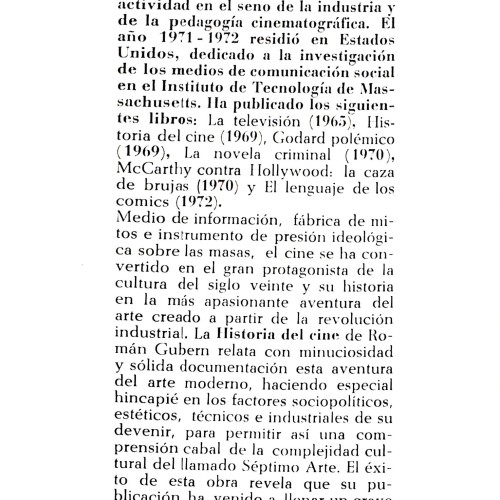 Libro: Historia del Cine — Volumen 1