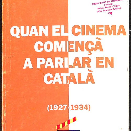 Libro: Quan el cinema començà a parlar en català (1927–1934)