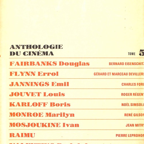 Libro: Anthologie du Cinéma – Tome 5