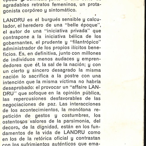 Libro:  LANDRU