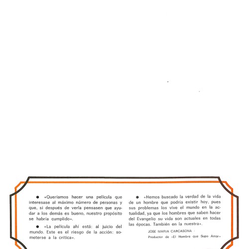 Libro; Proyección y testimonio sobre “El hombre que supo amar”