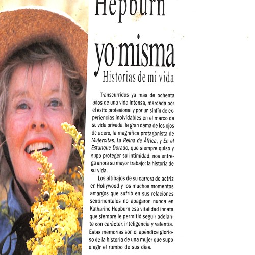 Libro; Yo misma. Historias de mi vida