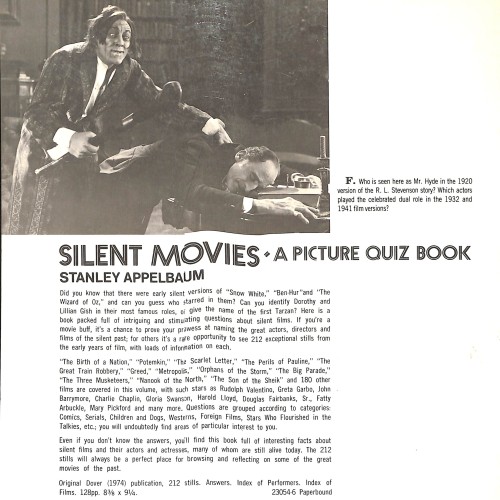Libro;  Silent Movies: A Picture Quiz Book