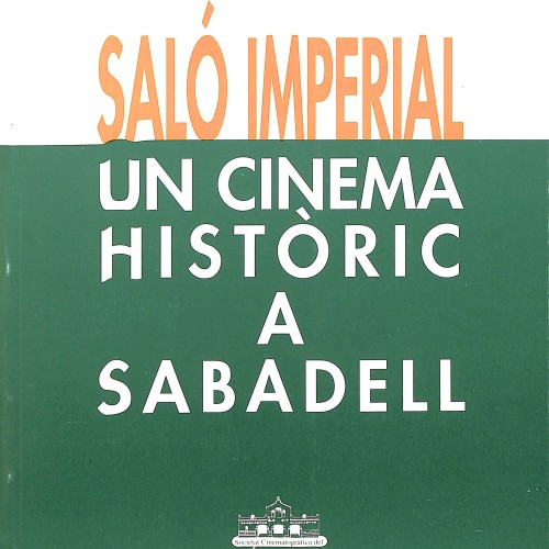 Libro;  Saló Imperial: Un cinema històric a Sabadell