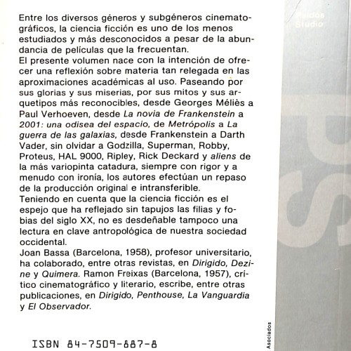 Libro; El cine de ciencia ficción.