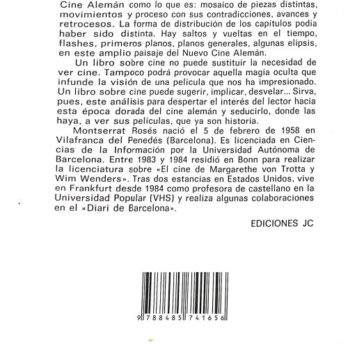 Libro; Nuevo Cine Alemán