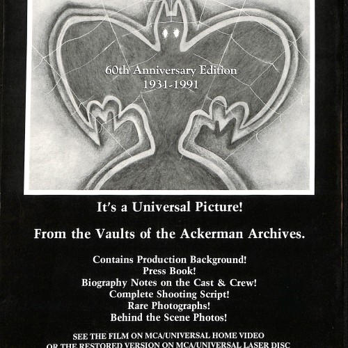 Libro;  Dracula – The Original Shooting Script (Universal Filmscripts Series, Vol. 13)