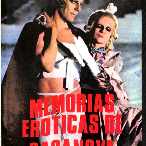Libro; “Memorias eróticas de Casanova, un film de la década de los 70 (