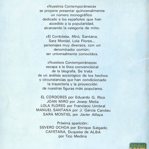 Libro; Sara Montiel (colección «Nuestros Contemporáneos»)