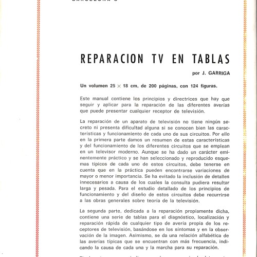 Libro;  El voltímetro electrónico – J. Aliaga Arque