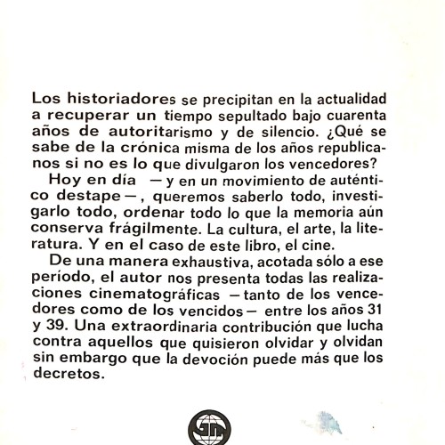 Libro; El cine republicano español (1931–1939)