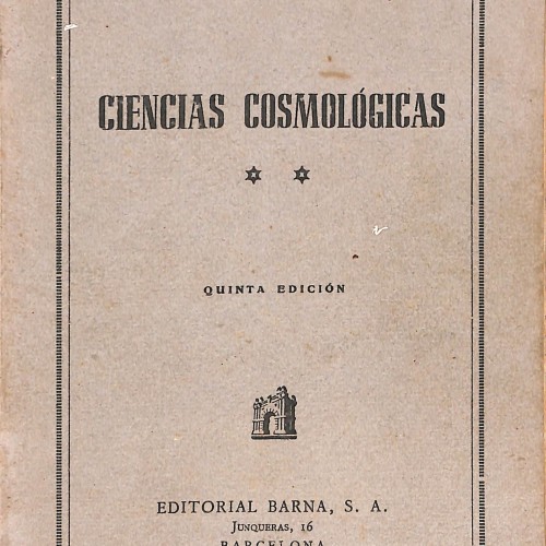 Libro; Ciencias Cosmológicas