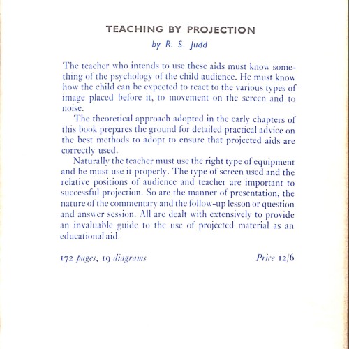 Libro; M. K. Kidd & C. W. Long – PROJECTING SLIDES