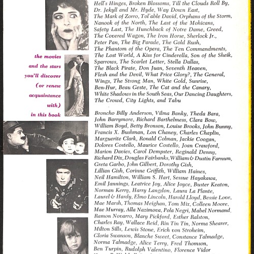 Libro; CLASSICS OF THE SILENT SCREEN