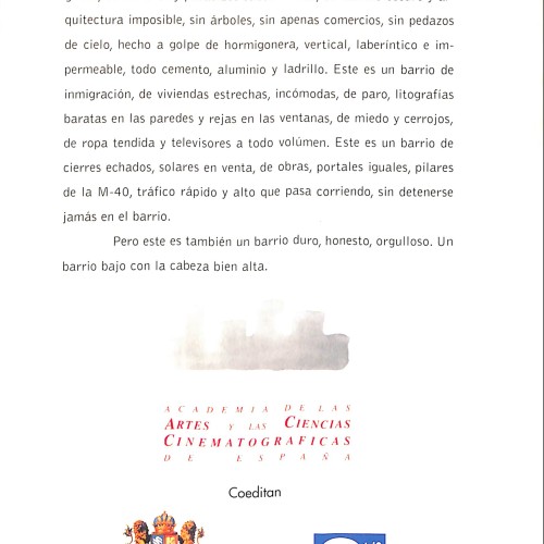 Libro:  “Barrio” – Guion original